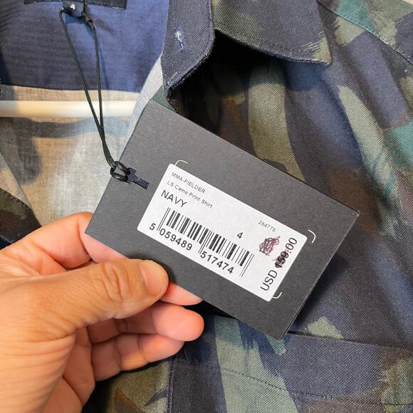 Ted Baker London Men Fielder Camo Print Cotton Button-Up Shirt TB 4 US Large New - Picture 6 of 8